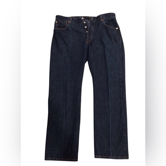 Levi’s 501 Mens 36x30 Dark Blue Denim Jeans Button Fly Red Tab Year 2012 - Picture 1 of 6